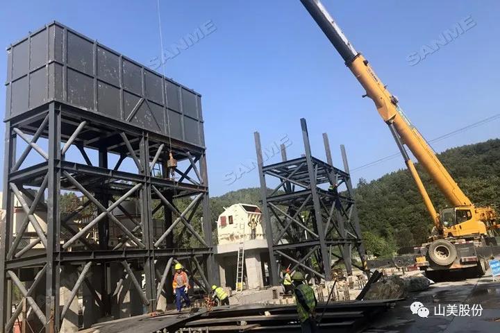 項目｜上海山美股份承建的重慶大業(yè)建材時產3000噸砂石骨料EP項目進展順利